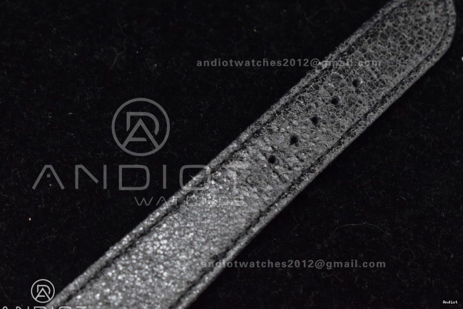 ZF Leather WrinkleFree 1:1 Edition Strap Best Dark 425 on V Bezel DLC Distressed Bay Black Black A2824 Heritage 0716